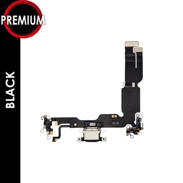 CHARGING PORT FLEX COMPATIBLE FOR IPHONE 15 PLUS (BLACK)